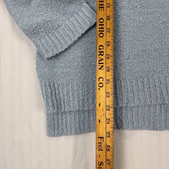 American Eagle Oversize Slouchy Sweater V Neck Sz S Boyfriend Fit Light Blue - Picture 8 of 9